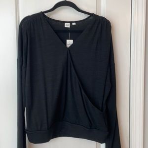 NWT Gap large tall black crossover top